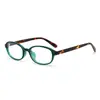 Gafas Retro Ovaladas Negras Estilo Coreano para Mujer, Lentes Lisos Ultraligeros Anti-Luz Azul, Herramienta Mágica Sin Maquillaje, Gafas de Prescripción