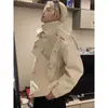 Chaqueta Versátil de Solapa de Gama Alta para Hombres y Mujeres, Abrigo de Mezclilla Casual Estilo Americano para Primavera y Otoño con Estampado de Letras Único Estilo Moderno