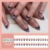 Rosa Nude Roxo Claro Halloween Unhas Postiças Morcego Padrão Escuro Arte de Unhas Pontas de Unha Transfronteiriço Escuro Tendência Adesivos de Unha