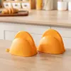 Guantes de Silicona Gruesos Resistentes al Calor para Uso en Cocina, Resistentes a Altas Temperaturas para Hornear, Horno, Microondas, Anti-Escaldaduras, con Clip para Mango de Olla