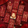 Fábrica de Shenzhen Año del Cordero 2027 Sobres Rojos Personalizados con Estampado Dorado Bolsas de Dinero de la Suerte para Año Nuevo Bolsas Creativas Personalizadas para Sobres Rojos