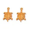 Múltiplos Estilos de Acessórios para Joias em Aço Inoxidável 304, Banhado a Ouro Real Pingentes de Animal Vazado Dupla Face, Concha, Estrela do Mar, Peixe