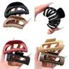 Pinza para el pelo de silicona suave color café para mujer, no daña el cabello, adecuada para cabello grueso, pinza de tiburón, pasador para recogido, accesorio para el cabello