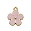 Conjunto Misto de 30 Flores Rosa com Gotejamento de Óleo Acessórios para Joias DIY Estilo Coreano Chaveiro Ligas Pequenos Pingentes Pulseira Colar Charms