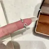 Anel Feminino Novo Aberto Ajustável com Brilho Diamante Estilo Doce Cool Espinha de Peixe Oval Full Diamond Anel de Dedo Diário Temperamento Feminino