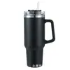 Nueva Taza de Coche Grande de 40 oz con Asa de Acero Inoxidable para Hielo Taza Térmica Portátil para Exteriores