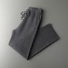 Otoño e Invierno Nuevos Pantalones de Cachemira para Hombre Pantalones Casuales de Color Sólido que Combinan con Todo Leggings Holgados Gruesos para Baño a la Moda