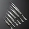 Pinzas puntiagudas de acero inoxidable engrosadas, pinzas puntiagudas de precisión de alta calidad, herramienta de reparación DIY, clip recto