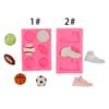 Esportes Futebol Basquete Rugby Meninos Creative Cake Acessórios Silicone Molde Flip Açúcar Chocolate Tênis Formas