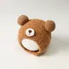 Gorro de Lana Gruesa para Bebé de Otoño e Invierno Estilo Coreano Lindo Gorro de Felpa con Protección para las Orejas Unisex para Niños Cálido Gorro de Punto Pullover