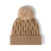 Gorro de Punto Grueso Cálido sin Visera con Forro de Lana para Otoño e Invierno para Mujer, Gorro de Punto Versátil para Exteriores Casual