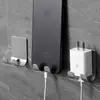 Aço inoxidável sem punção Máquina de barbear suspenso banheiro sem costura montado na parede Shaver plug gancho gancho Titular