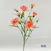 Buquê de flor única de cravo pequeno com múltiplas cabeças para vaso, decoração de casa, decoração de sala de estar, enfeite de mesa de jantar, flor artificial