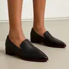 Ebay Pedido Estrangeiro 2026 Primavera Sapatos Casuais de Salto Baixo Bico Fino Slip-On 40-43 Tamanho Grande Sapatos Slip-On Femininos