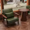 Juego de mesa y sillas de café, casa de té, bar, tienda de té con leche, casa de huéspedes, hotel, área de ocio, sillón individual de estilo vintage