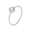 D051 Anillo de circonita geométrica simple para mujer, estilo europeo y americano, elegante anillo de diamantes cuadrados, personalidad, anillo único, accesorios de venta caliente transfronterizos