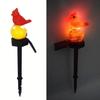 Lámpara solar de resina con diseño de pájaro transfronterizo, personalizada, con dibujos animados navideños, para decoración de jardín, impermeable, para paisaje