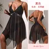 Comércio Exterior Verão Renda Fina Camisola Camisola Decoração de Pérola na Cintura Fenda Frontal Transparente Sexy Camisola Feminina 892