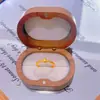 Anel Dourado Estilo Loja de Ouro Areia Dourada Flor Antiga Design de Nicho Anel Luz Luxo Moda Aberto Versátil Joia