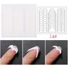 Arte de uñas estilo japonés Pegatina francesa Arco de sonrisa blanca Línea ondulada Pegatina de uña Herramienta para manicura de fototerapia Suministros al por mayor