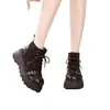 Botas Martin de tacón alto adelgazantes de venta caliente para mujer 2026 Nuevo Otoño Invierno Punta Redonda Hace que los Pies Parezcan Más Pequeños Estilo Británico Botines de Suela Gruesa para Mujer