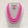 Estilo exagerado de moda transfronteriza coreana Dongdaemun joyería perlas cuentas collar de múltiples capas envolvente cadena de clavícula temperamento