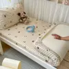 2025 Nuevo Estilo Algodón Puro Estampado Dormitorio Estudiantil Litera Sábana Bajera Individual 90X200Cm Sábana Bajera Individual