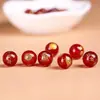Suministro del Fabricante de Amuletos de Paz Naturales de Ágata Roja Grabada Chapados en Oro, Cuentas Redondas, Pulseras DIY, Cuentas Budistas y Venta al por Mayor de Símbolos Bagua