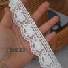 Exquisito Encaje Bordado de Hilo de Algodón de Malla Bilateral para Ropa con Empalme de Materiales Decorativos DIY Accesorios para Cuello de Falda