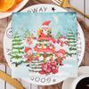 Lenço de Papel Personalizado com Estampa de Papai Noel Desenho Animado Quadrado Tecido Festa Guardanapo Estampado Vendas Diretas de Fábrica Atacado