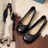 Zapatos Mary Jane Franceses para Mujer 2026 Nuevo Estilo Otoño Noche Zapatos Planos Slip-ons Mocasines Zapatos Individuales con Lazo