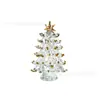 Vidrio de Cristal Verde Dorado Árbol de Navidad exquisito fino hecho a mano pequeña escultura decoración de escritorio Navidad pequeño regalo