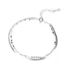 Pulseira corrente de osso de cobra plana de camada dupla com glitter, estilo INS, moda europeia e americana, e-commerce transfronteiriço, corrente de lábios, pulseira cintilante