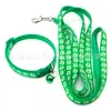 Cuerda de collar para garra de perro de 1 cm, cinturón de tracción para gato y perro, collar de tela para cuello ajustable con campana, accesorios para exteriores
