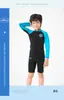 Roupa de Neoprene Infantil para Uso Externo, Manga Longa, à Prova de Frio e Quente, com Forro de Fleece, Dividida, para Meninos e Meninas, Roupa de Banho de Secagem Rápida para Crianças Pequenas e Médias