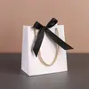 Bolsa de Regalo de Papel en Blanco 2025 DIY Fiesta Blanca Rosa Pequeña Cartera de Regalo