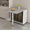 Juego de Mesa de Comedor Plegable, Moderno y Sencillo, Adecuado para Apartamentos Pequeños, Mesa de Comedor Móvil, Mesa Rectangular para Uso en el Hogar