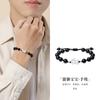 Design Original de Fujian e Guangdong, Pulseira de Cristal Ágata Pixiu Bebê em Prata Pura S999, Pulseira Estilo Chinês Unissex, Presente de Alto Padrão para o Festival Qixi