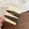 Grampo BB de tecido fino com poá estilo literário coreano para mulheres, grampo duplo simples, grampo para cabelo solto, grampo para franja lateral