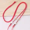 Cordón para Colgante de Cuenta Dzi Cruzada, Cordón de Collar Tejido a Mano para Hombres y Mujeres, con Lulutong y Hebilla de Paz