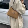 Bolsa Retro Escarchada para Mujer de Gran Capacidad 2025 Nuevo Otoño e Invierno Bolso Cruzado Casual Bolso Cubo de Hombro Único de Nicho