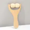 Masajeador de madera para masaje de pies, masajeador de rodillo de mano con mango de honda para masaje y cuidado de la salud de cabeza, hombros, cuello y cintura