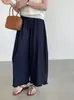Calça Casual Taochuan Estilo Coreano Solta com Cordão Emagrecedora Renda Cintura Elástica Versátil Perna Larga Feminina M8755