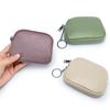 Monedero Ultrafino, Pequeño Mini Sencillo de Cuero Suave con Cremallera, Bolsa Todo en Uno, Bolsa para Audífonos, Monedero para Mujer
