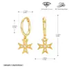 Brincos de Prata Esterlina S925 Atacado Direto da Fábrica com Zircônia Incrustada Cruz Flor Acessórios para Orelha Fornecimento Exclusivo Transfronteiriço Em Estoque