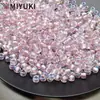 Japón Miyuki Miyuki 3mm Núcleo Teñido Transparente Perlas de Arroz Fantasma Cuentas para Pulsera de Joyería DIY Hechas a Mano