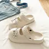 Sapatilhas Mary Janes Casuais Versáteis Retrô Chinelos Confortáveis Fechados de Longa Duração Novos Sapatos Femininos Franceses de EVA com Furos