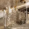 Taza de enjuague bucal de moda con alto valor estético, Cepillo de dientes y Portacepillos de dientes con diseño de onda de agua de lujo ligero, Taza de enjuague bucal para el hogar