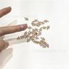 Acessórios para joias DIY de qualidade de exportação, conexões de cobre banhadas a ouro KC, cor de flor de 8 mm, pingente com duas argolas, material