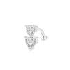Piercing para el ombligo de acero inoxidable con forma de corazón de melocotón invertido, microincrustaciones de circonita exquisita, piercing para el ombligo femenino, joyería para el cuerpo humano